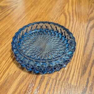 Blue Glass Decorative Trinket Dish